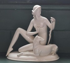 Fine Art Deco Figurine of Diana the Huntress by Gerhard Scliepstein @ Berlin KPM