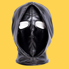 Real Leather BDSM Gimp Hood