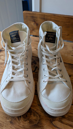 Superdry white canvas - white, top