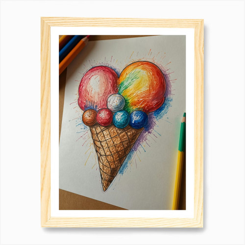 Ice cream heart - ice,