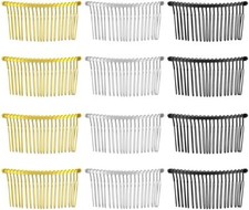 Metal Slide combs teeth gold silver black hair grip millinery  8cm x 4cm LOT