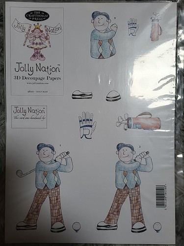 Jolly nation decoupage sheet - decoupage, &