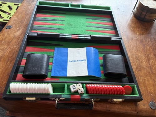 Vintage briefcase backgammon - vintage,