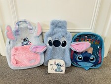 Lilo & Stitch Backpack, Hot Water Bottle, Purse & Stationary Set Large Bundle!! 