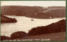 Tregothnan From The River Fal, Cornwall. Cornish Riviera Postcard by E.A. Bragg.