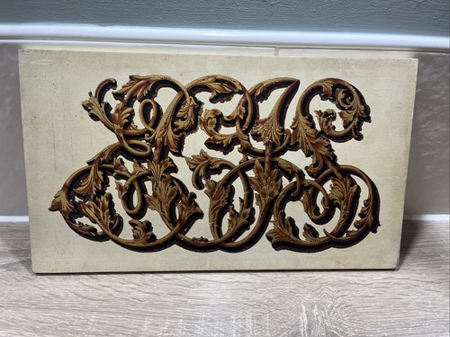 Vintage hand painted - , monogram
