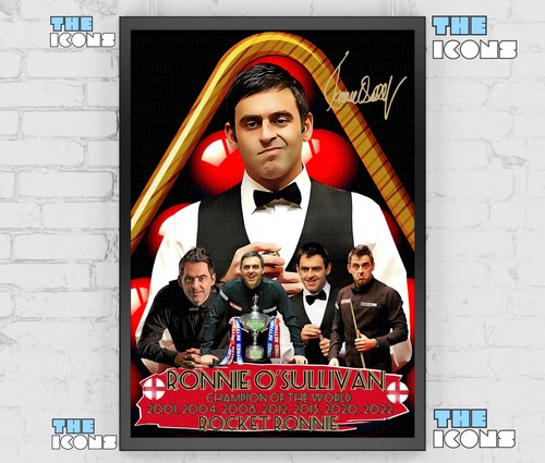 Snooker legends signed prints - snooker,