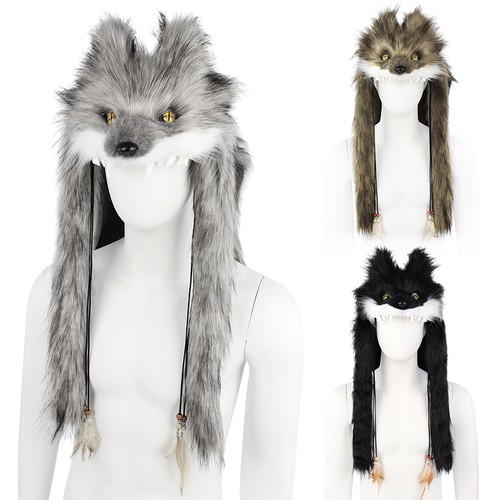 Faux fur animal wolf - fox, head