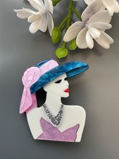 Fab Vintage Style 1950’s Acrylic Brooch
