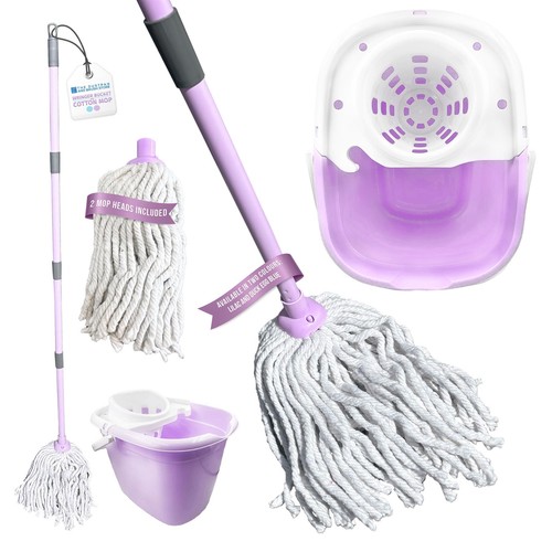 Mop and bucket - set, lilac