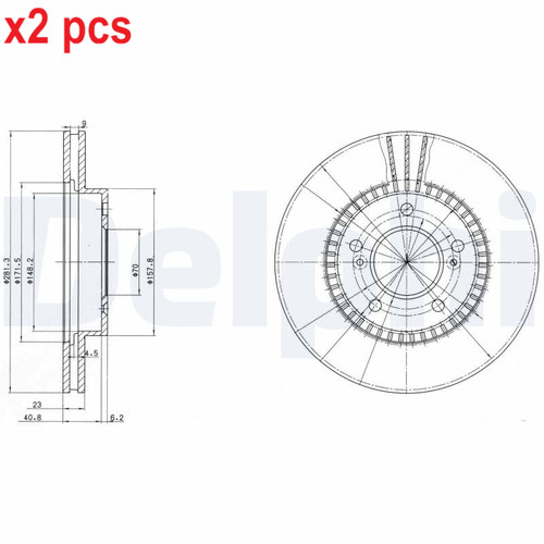 Pcs sides bg3061 - x2, brake