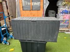 Keter Marvel Plus 270L Garden Outdoor Storage Box LOCKABLE Bin Store Shed Grey