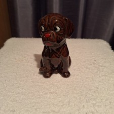 Vintage Redware Pottery Boxer