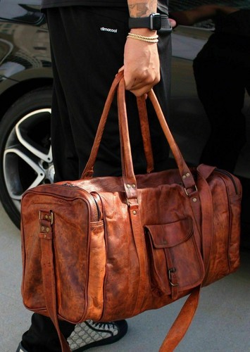 Mens leather holdall large - mens,