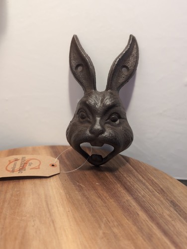 Cast iron rabbit head metal - ,