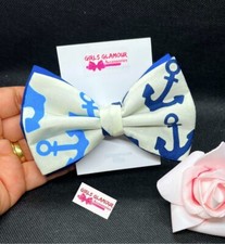 Nautical Anchor Bow Bobbles Hairband Hair Tie Band Sailor Costume Headband Scarf