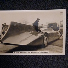 1935 SENIOR SERVICE CIG CARD "SPORTING EVENTS"SERIES 96 NO 28 MALCOLM CAMPBELL