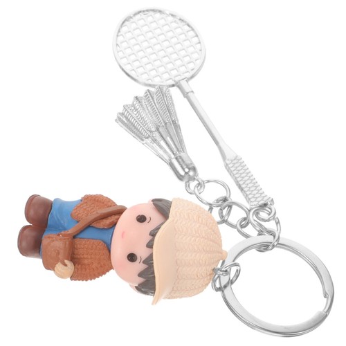Badminton pendant keyrings - badminton,