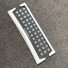 Genuine Hotpoint Fridge Top Middle Glass Shelf Front of 2 Part With Plastic Trim