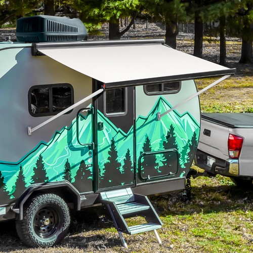 Awning roll wind out sun - roll,