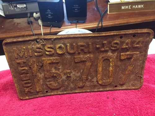 1944 missouri license plate - license,