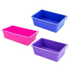 COOP CUP PLASTIC FEEDER DRINKER POULTRY BIRD CHICKEN RECTANGLE CUP WITH HOOKS