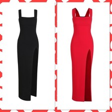 Ladies New Ex Boohoo  Maxi Dress With  Split   Size 6 8 10 12 14 16