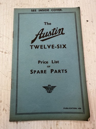 Austin twelve six spare parts - spare,
