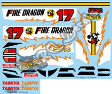 Vintage Fire Dragon Decals / Stickers choice of colour - Tamiya