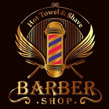  Barber Shop Hot Towel & Shave Window Sticker Custom Front Sign Decal Salon