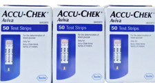 3 X Packs of 50. Accu-Chek Aviva Blood Glucose Test Strips 30/06/26 Free Postage