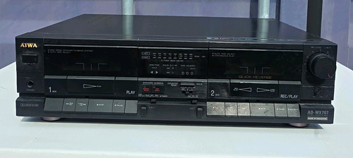 Aiwa wx707k stereo cassette - ad-wx707k,