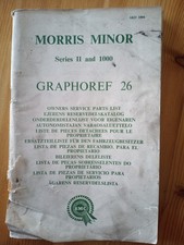 Morris Minor Series II & 1000 original illustrated Service Parts List AKD1894