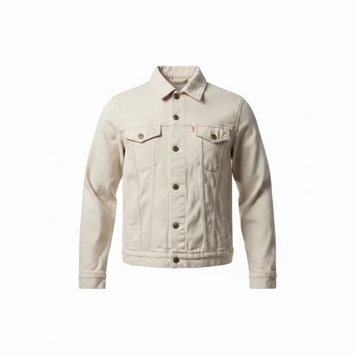 Men denim jacket ecru - jacket,