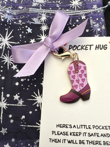 Purple hearts pink enamel - purple,