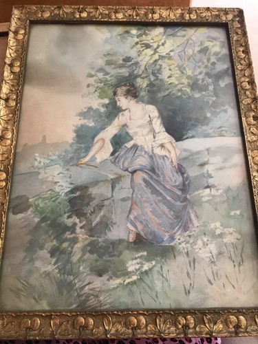 Antique watercolour painting - watercolour,
