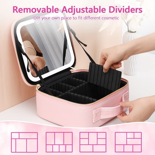 Led makeup bag with light - led, &