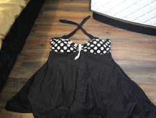 black swim dress with shorts