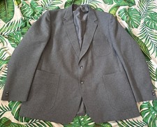 Vintage St Michael Blazer Size 46 Grey Business Wedding Polyester Material Men’s