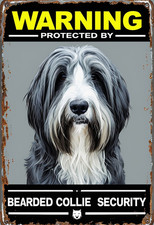 Warning Protected By Bearded