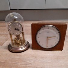 2x Vintage Table Clocks, Kern Germany And Kienzle Automatic 7 Jewels
