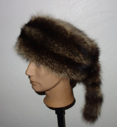Raccoon fur hat - raccoon,