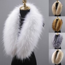 Womens Men Faux Fur Scarf Neck Warmer Wrap Extra Large Collar Shawl Stoles HOT