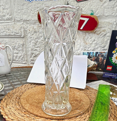 Unmarked clear cut - cut, glass