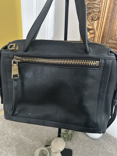 Fossil black leather satchel - fossil,