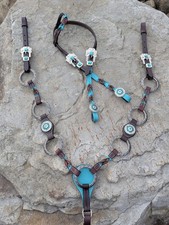 Braided Teal Ring Tack Set