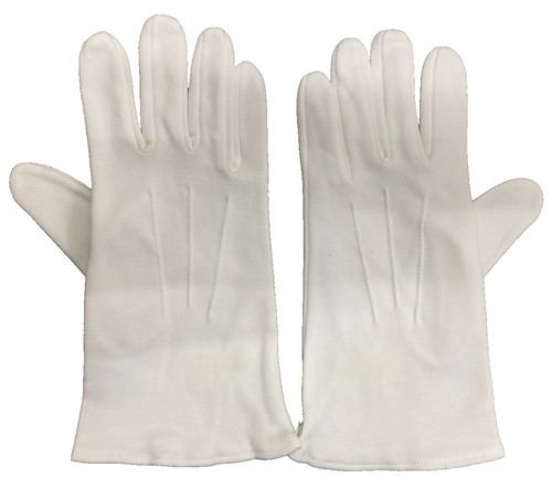 White cotton gloves british - white,