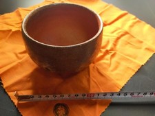Red Brown Pottery Bowl Smooth