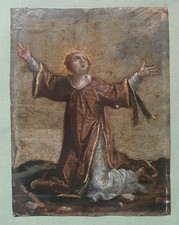17th/18th century Spanish Oil painting on Copper of St. Anthony