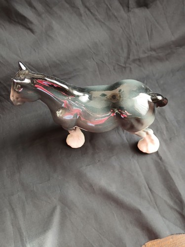 Ceramic grey shire horse - grey,